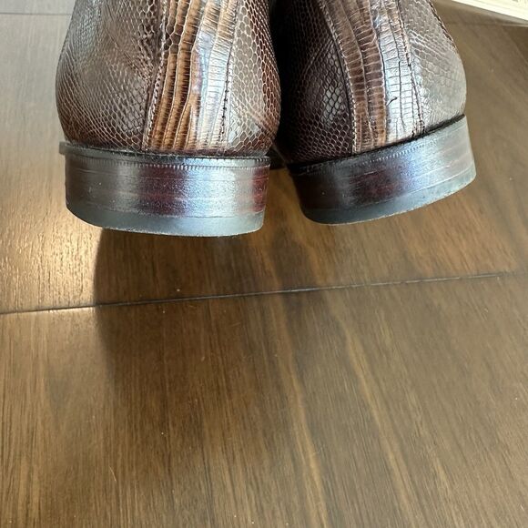Vintage Pierre Cardin Men Lizard Loafers 8.5 D Brown Tassel Classic Dress Shoes main image 7